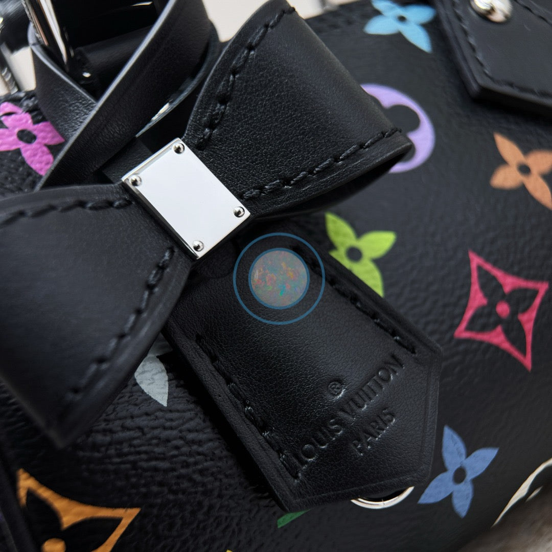 LV x Murakami 2025 Multicolor Nano Speedy - Black