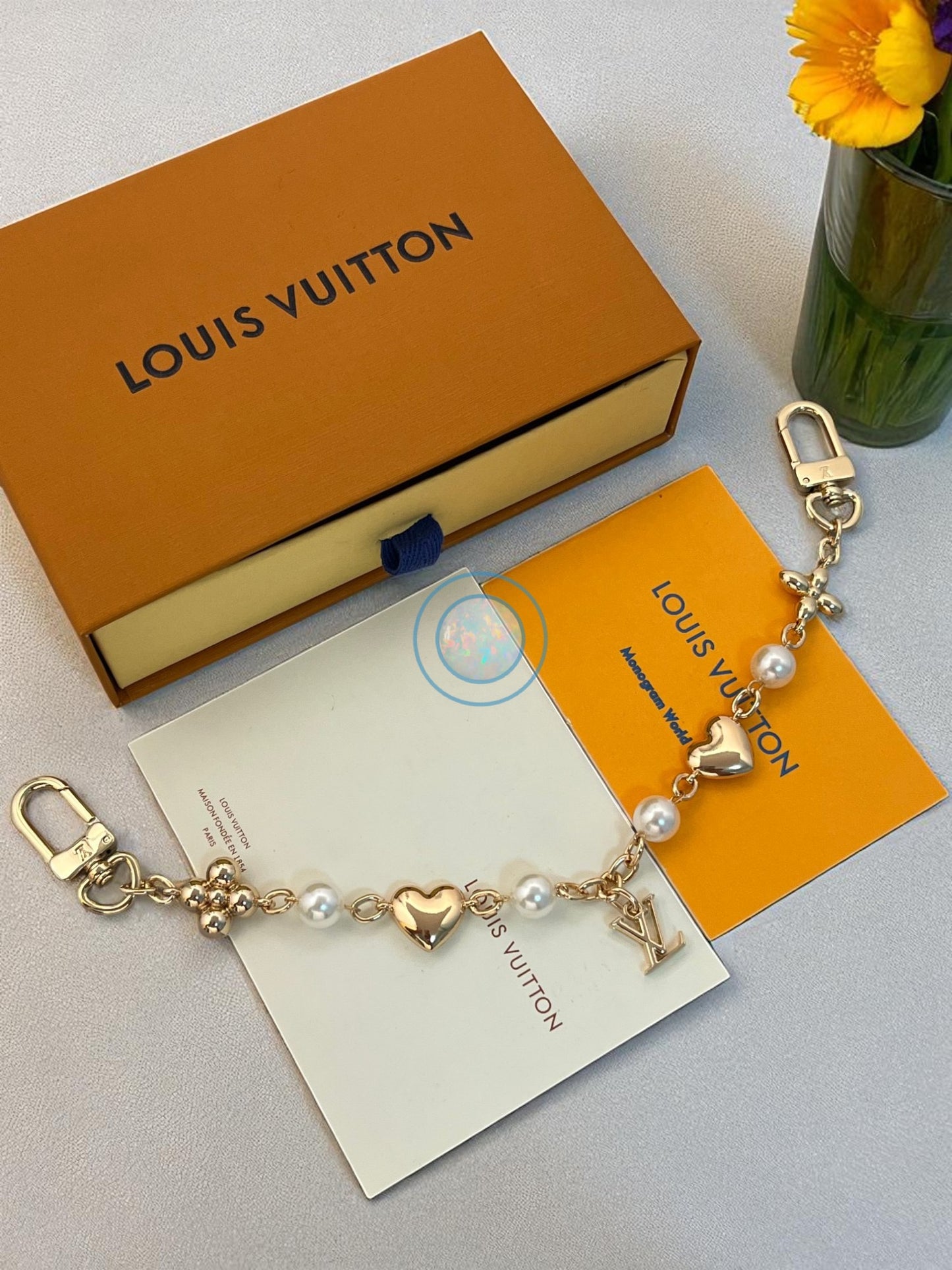 LV Heart Bag Chain