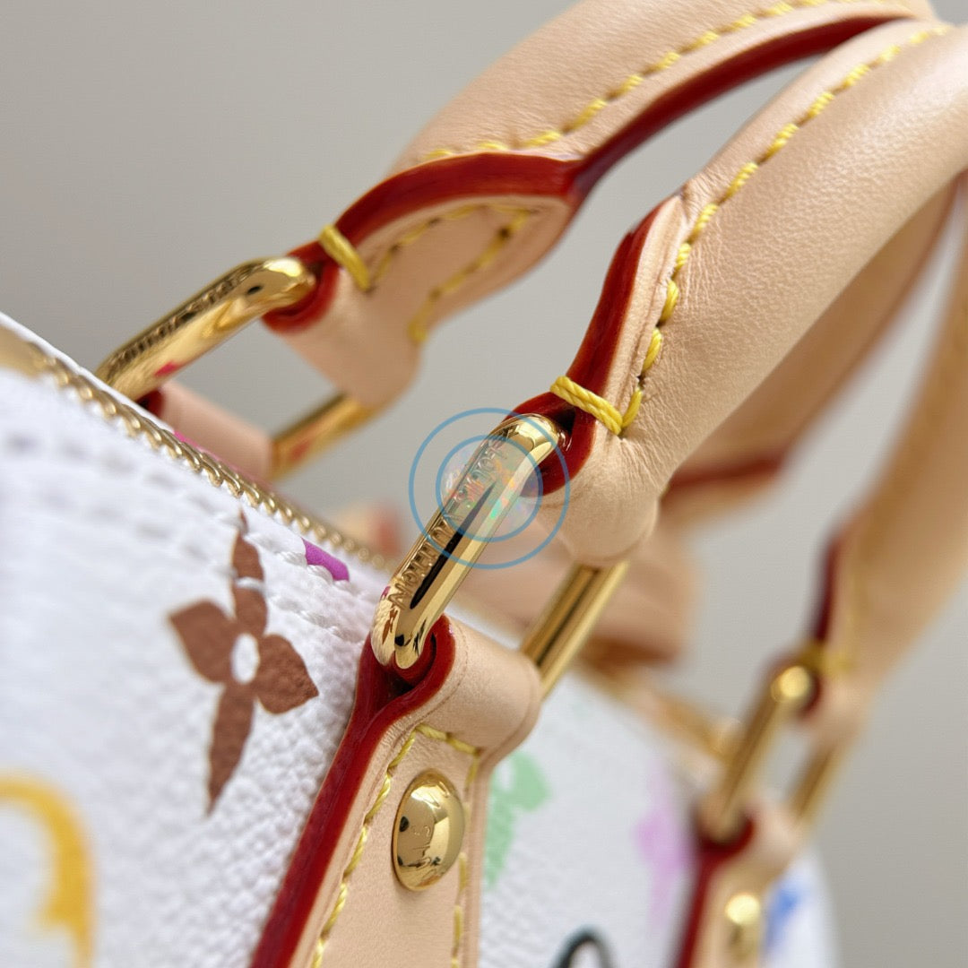 LV x Murakami 2025 Multicolor Nano Speedy - White
