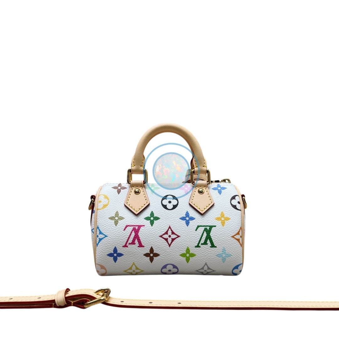 LV x Murakami 2025 Multicolor Nano Speedy - White