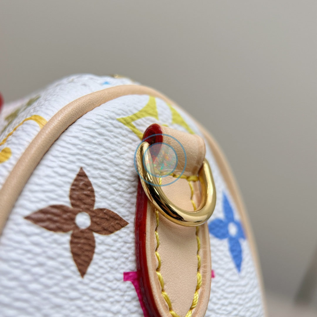 LV x Murakami 2025 Multicolor Nano Speedy - White