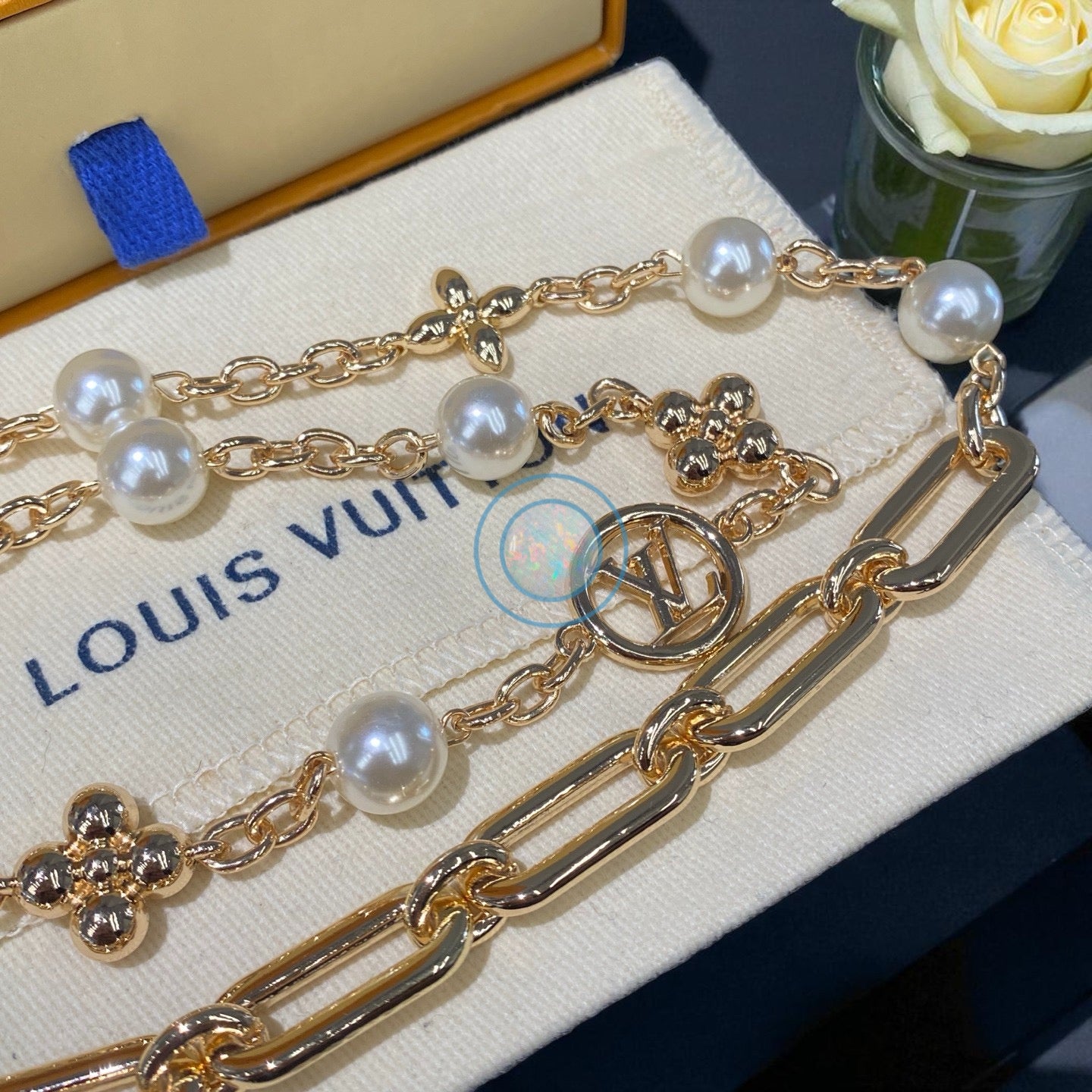 LV Pearl Bag Chain