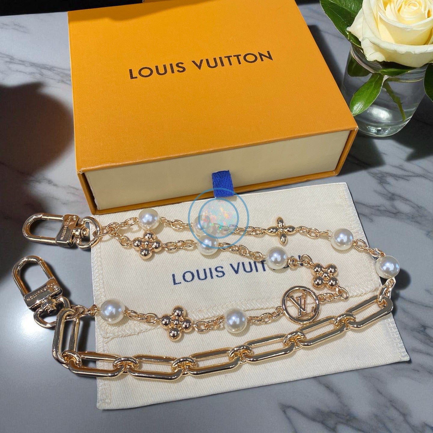 LV Pearl Bag Chain