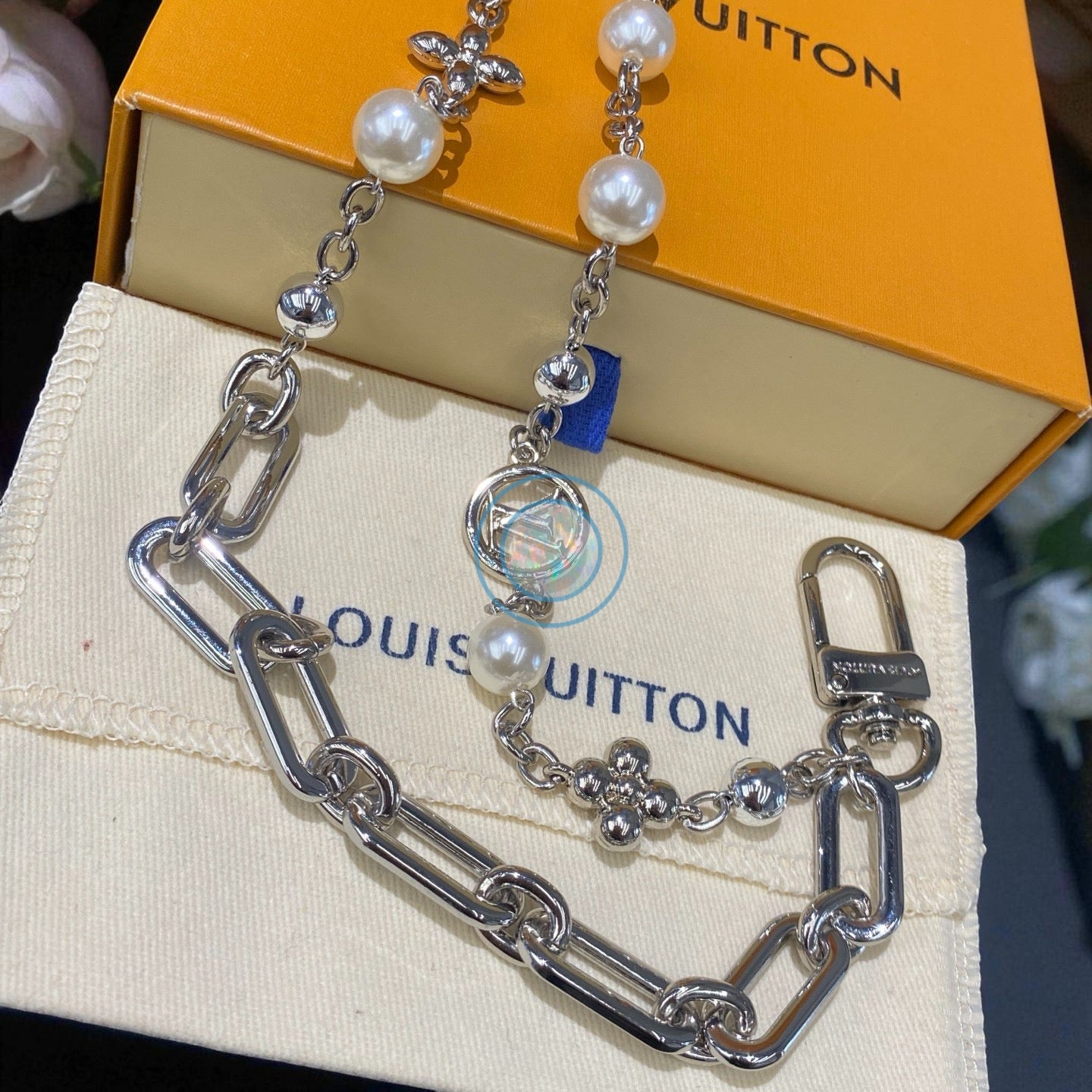 LV Pearl Bag Chain