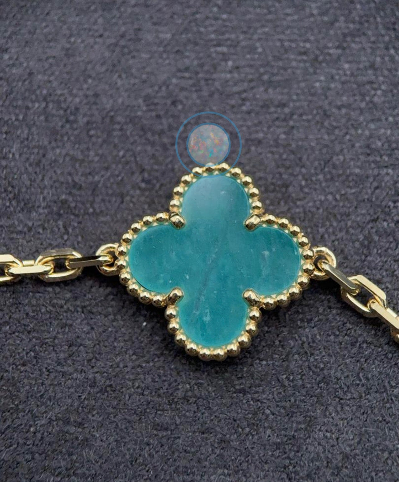 Van Cleef & Arpels Amazonite Vintage Alhambra Bracelet - Yellow Gold 18K