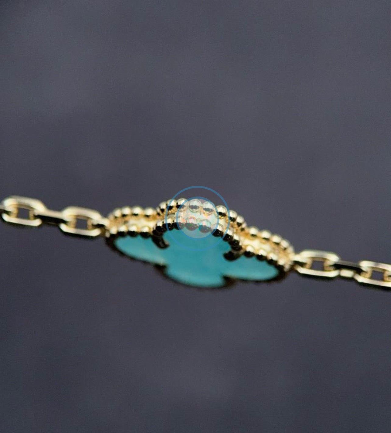 Van Cleef & Arpels Amazonite Vintage Alhambra Bracelet - Yellow Gold 18K