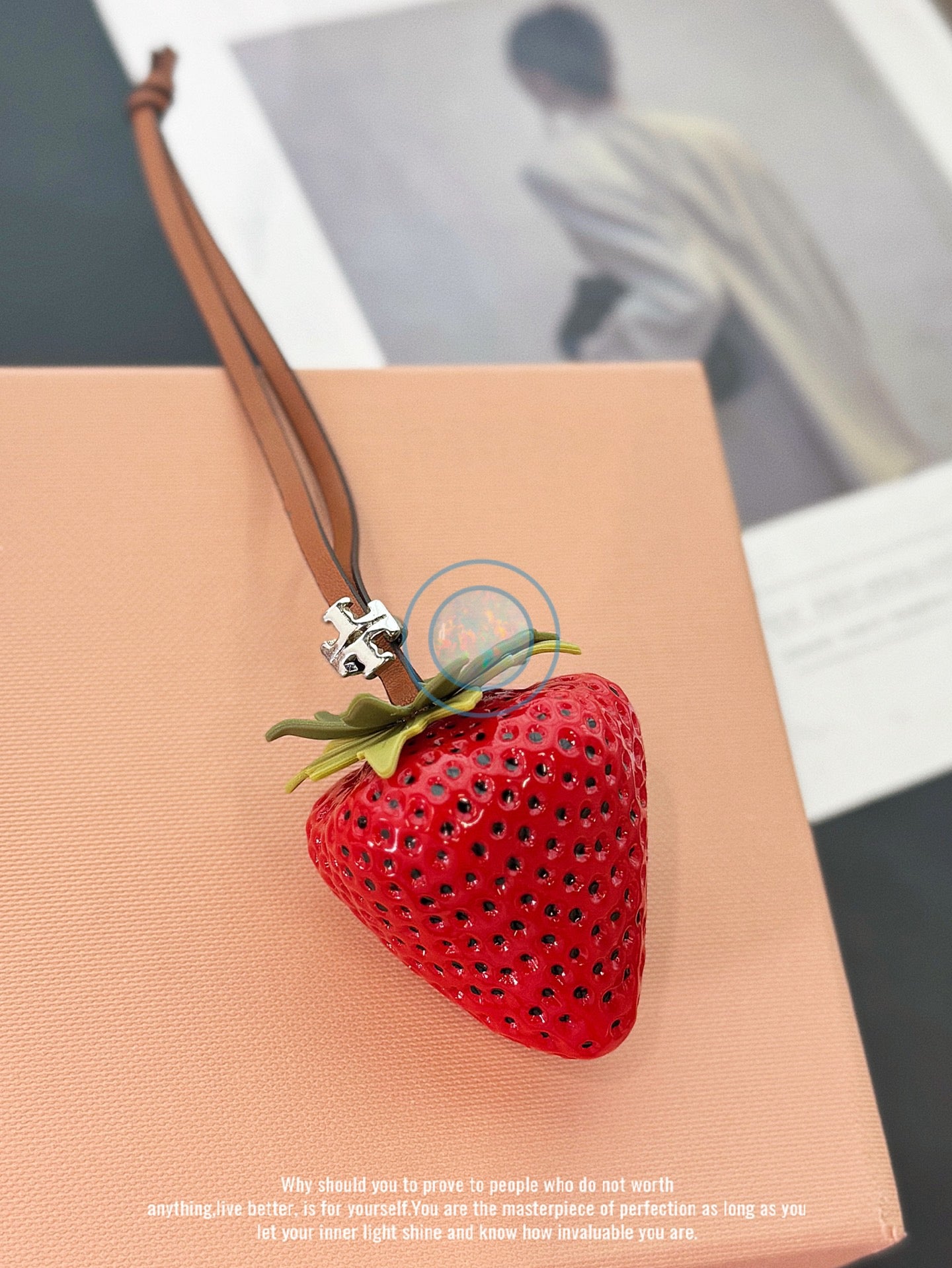 Tory Burch Strawberry Bag Charm