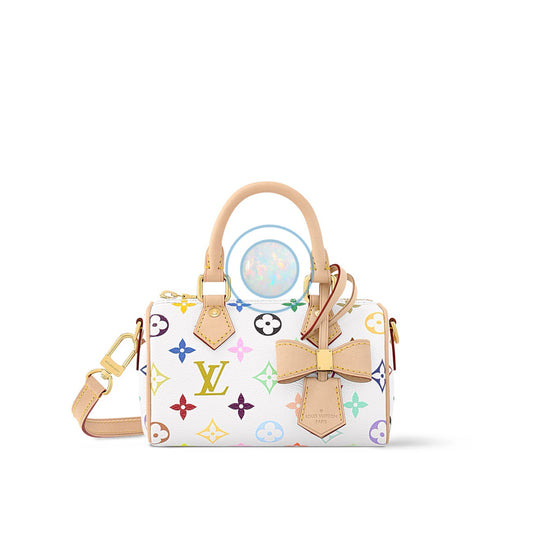 LV x Murakami 2025 Multicolor Nano Speedy - White