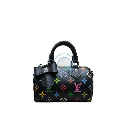 LV x Murakami 2025 Multicolor Nano Speedy - Black